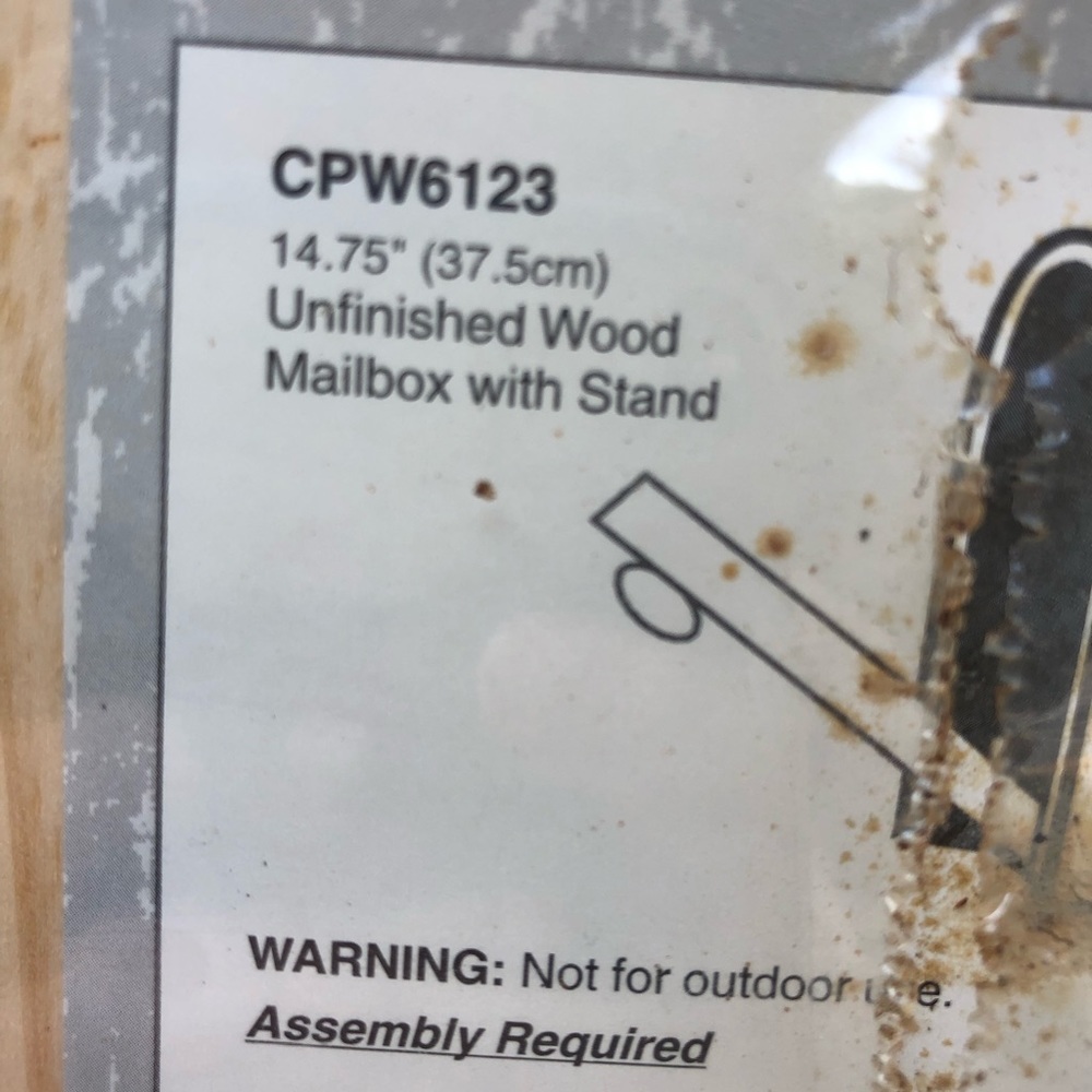 NWT DIY wood craft indoor standing mailbox - Picture 7 of 13